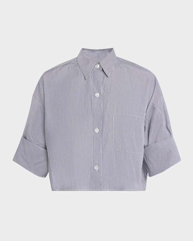 Next Ex Striped Button-Front Shirt